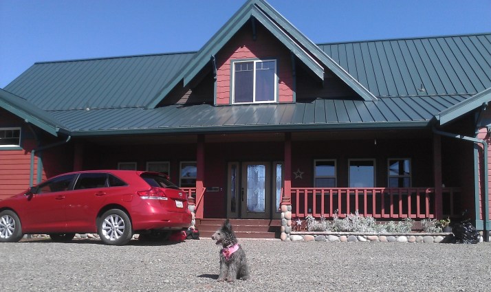 Aria in front of the house at Clear Mind